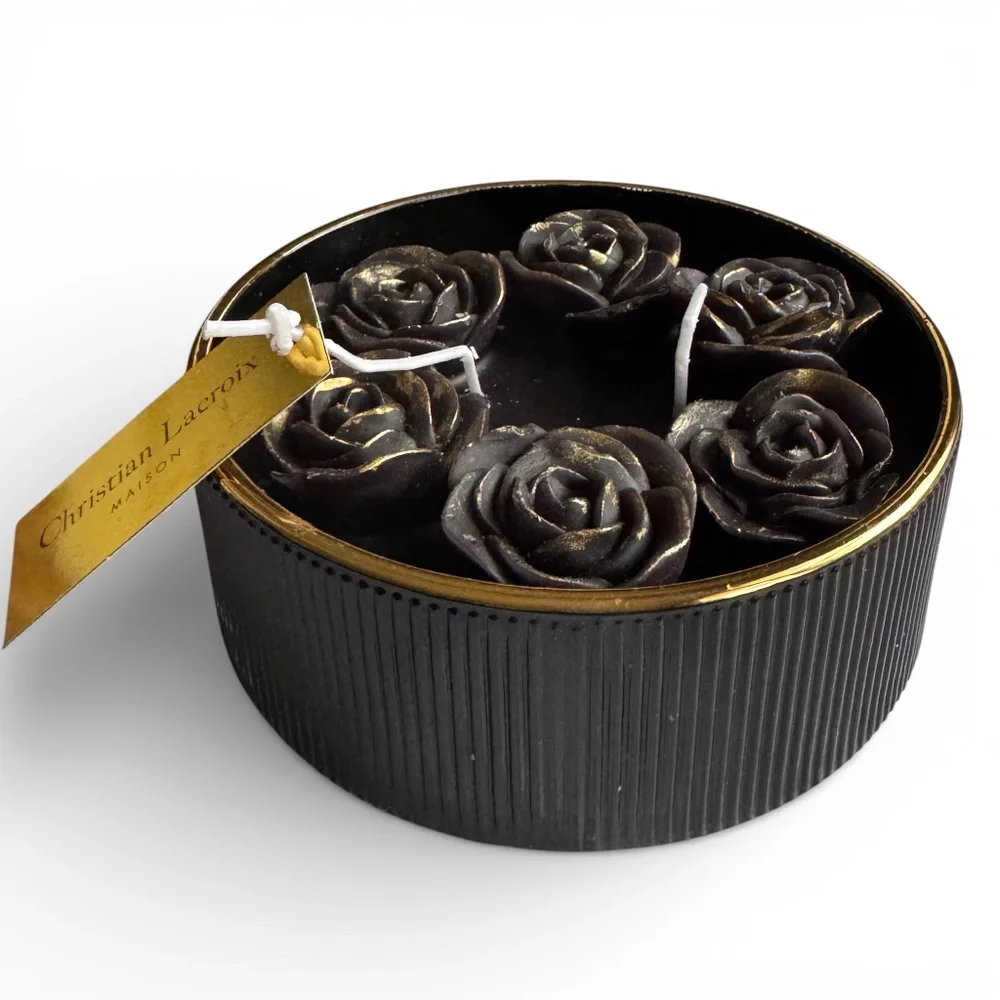 CHRISTIAN LACROIX Maison Midnight Garden scented candle black rose design 7.8 oz